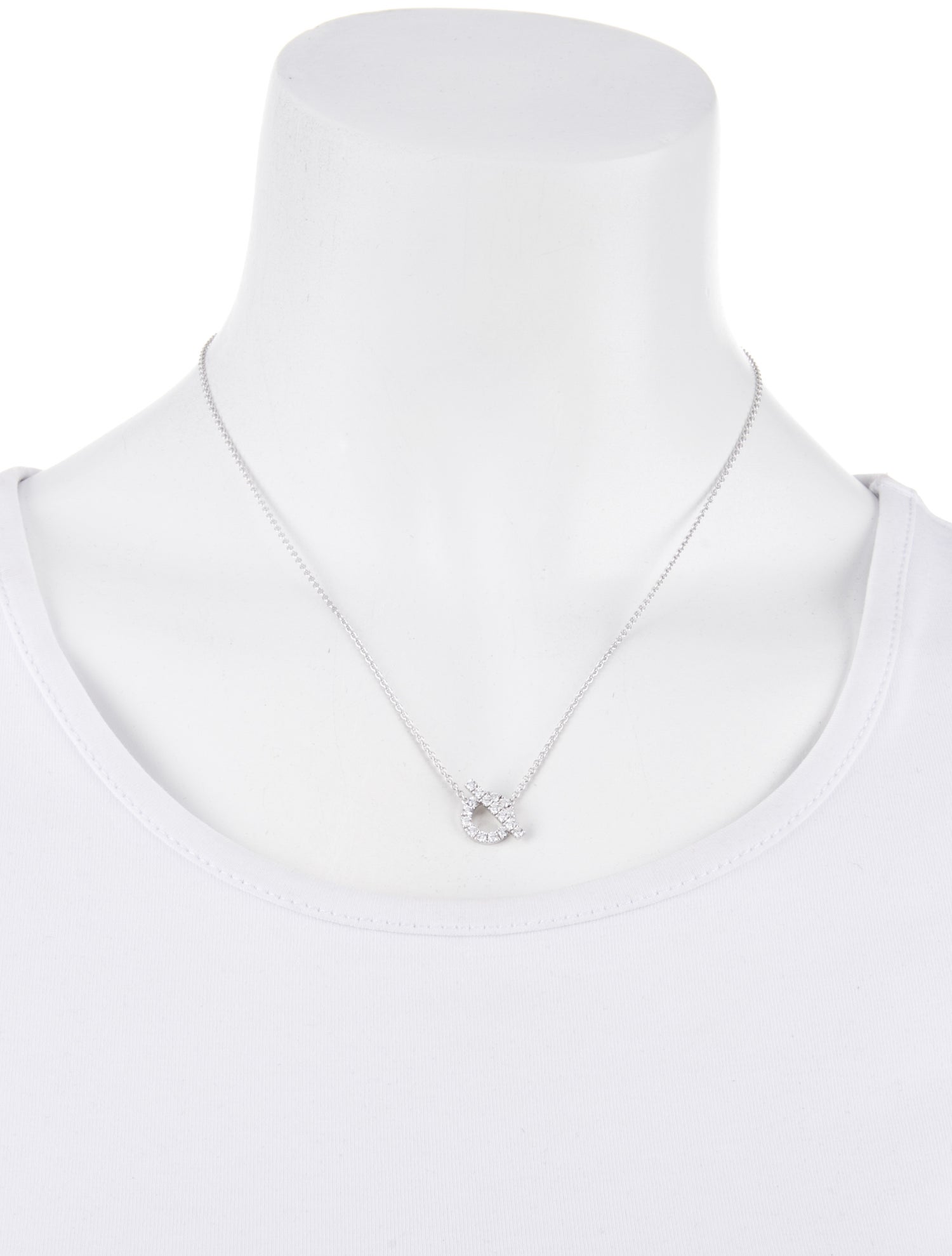 Hermès 18K Diamond Finesse Pendant Necklace